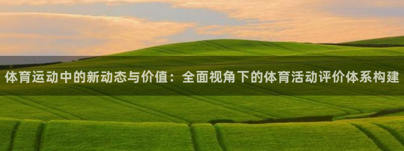 体育运动中的新动态与价值：全面视角下的体育活动评价体系构建